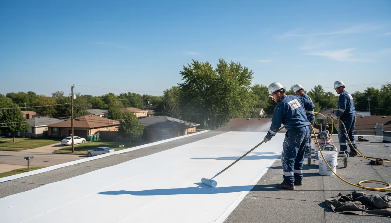 Commercial roof coating in Lacon, IL near me